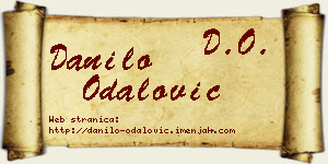 Danilo Odalović vizit kartica